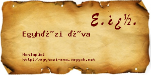 Egyházi Éva névjegykártya